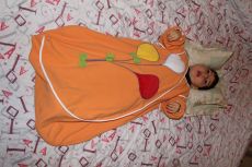 Бебешко оранжево спално чувалче - балонче - Бебешко оранжево спално чувалче - балонче